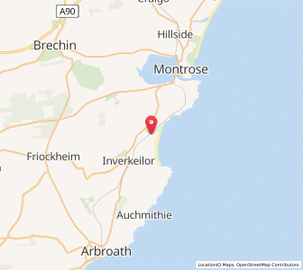 Map of Lunan, ScotlandScotland