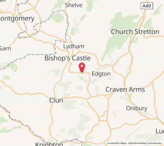 Map of Lydbury North, EnglandEngland