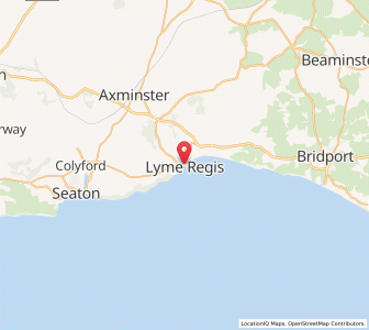 Map of Lyme Regis, EnglandEngland