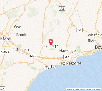 Map of Lyminge, EnglandEngland