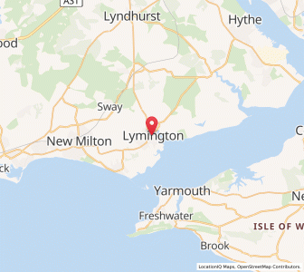 Map of Lymington, EnglandEngland