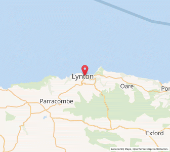 Map of Lynmouth, EnglandEngland