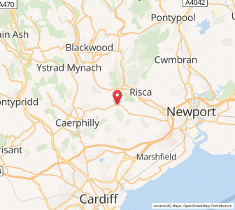 Map of Machen, WalesWales