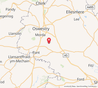 Map of Maesbury, EnglandEngland