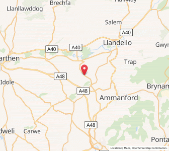 Map of Maesybont, WalesWales