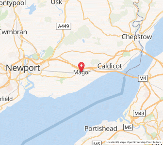 Map of Magor, WalesWales