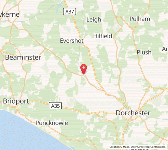 Map of Maiden Newton, EnglandEngland