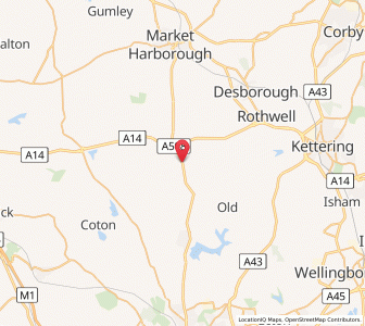 Map of Maidwell, EnglandEngland