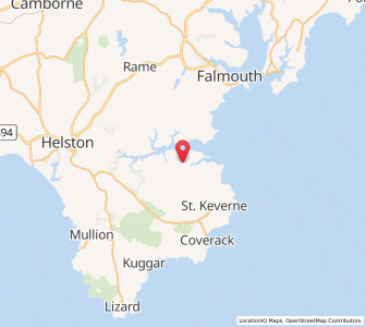 Map of Manaccan, EnglandEngland