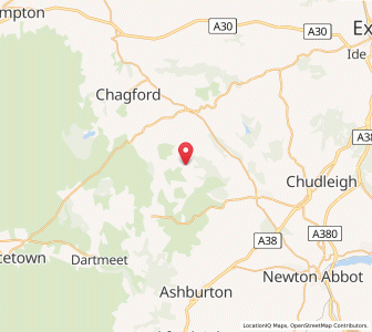 Map of Manaton, EnglandEngland