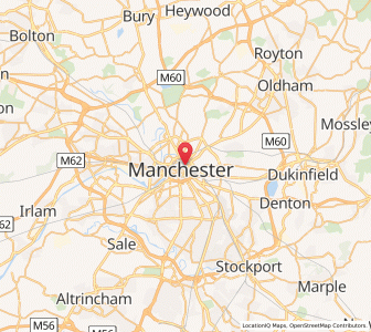 Map of Manchester City Centre, EnglandEngland
