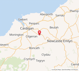 Map of Manordeifi, WalesWales