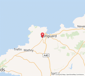 Map of Manorowen, WalesWales