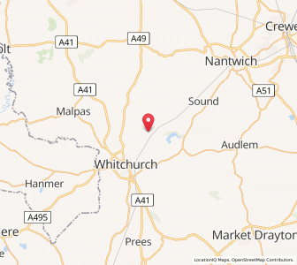 Map of Marbury, EnglandEngland