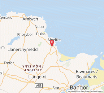 Map of Marianglas, WalesWales