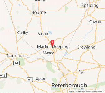 Map of Market Deeping, EnglandEngland