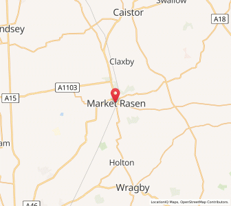 Map of Market Rasen, EnglandEngland