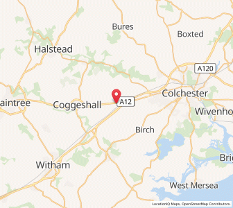 Map of Marks Tey, EnglandEngland