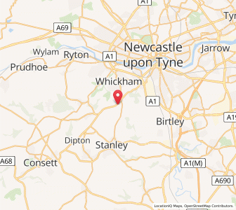 Map of Marley Hill, EnglandEngland