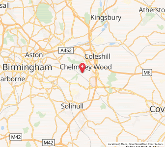 Map of Marston Green, EnglandEngland