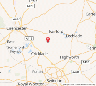 Map of Marston Meysey, EnglandEngland