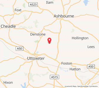 Map of Marston Montgomery, EnglandEngland