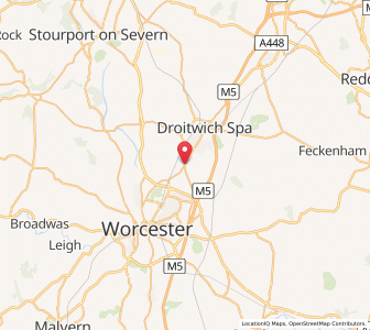 Map of Martin Hussingtree, EnglandEngland