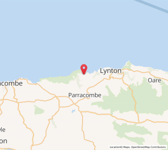 Map of Martinhoe, EnglandEngland