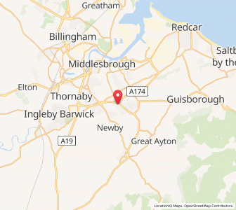 Map of Marton, EnglandEngland