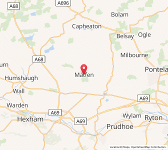 Map of Matfen, EnglandEngland