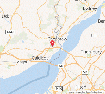 Map of Mathern, WalesWales