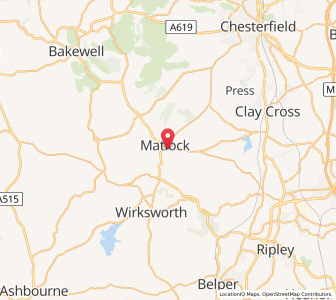 Map of Matlock Bank, EnglandEngland