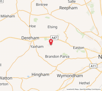 Map of Mattishall, EnglandEngland