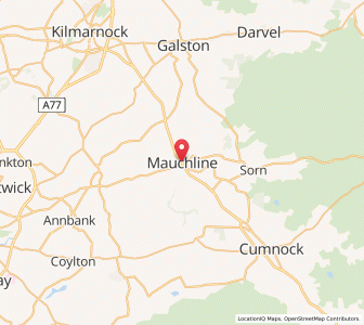 Map of Mauchline, ScotlandScotland