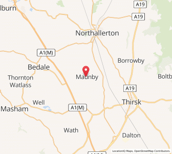 Map of Maunby, EnglandEngland