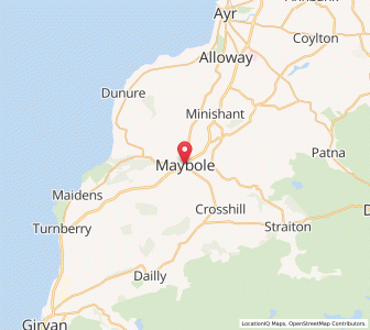 Map of Maybole, ScotlandScotland