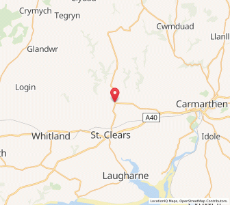 Map of Meidrim, WalesWales