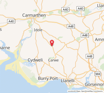 Map of Meinciau, WalesWales