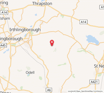 Map of Melchbourne, EnglandEngland