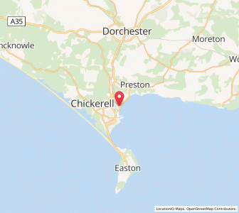 Map of Melcombe Regis, EnglandEngland