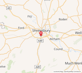 Map of Meole Brace, EnglandEngland