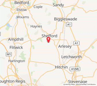 Map of Meppershall, EnglandEngland