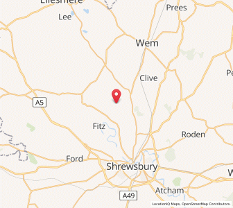 Map of Merrington, EnglandEngland