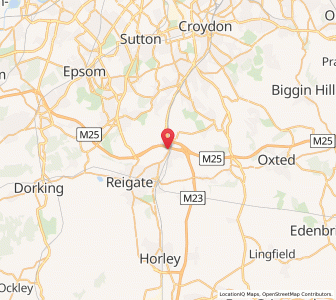 Map of Merstham, EnglandEngland
