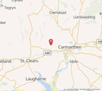 Map of Merthyr, WalesWales