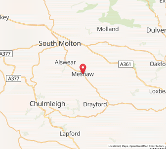 Map of Meshaw, EnglandEngland