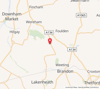 Map of Methwold, EnglandEngland