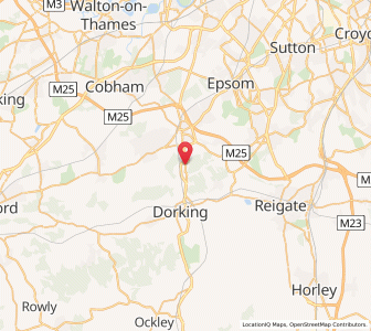 Map of Mickleham, EnglandEngland