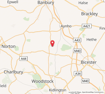 Map of Middle Aston, EnglandEngland