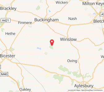 Map of Middle Claydon, EnglandEngland